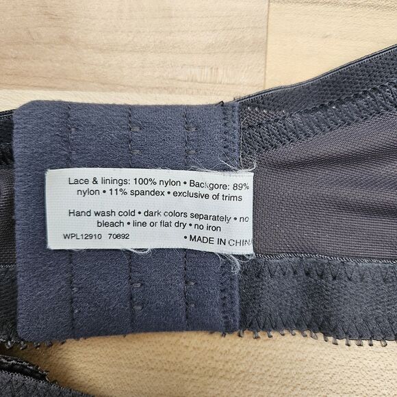 Cacique 38D Bra Lane Bryant Lace Unlined Semi Sheer Underwire Full Coverage - Picture 5 of 7